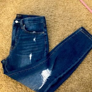 Lightly Distressed denim jeans